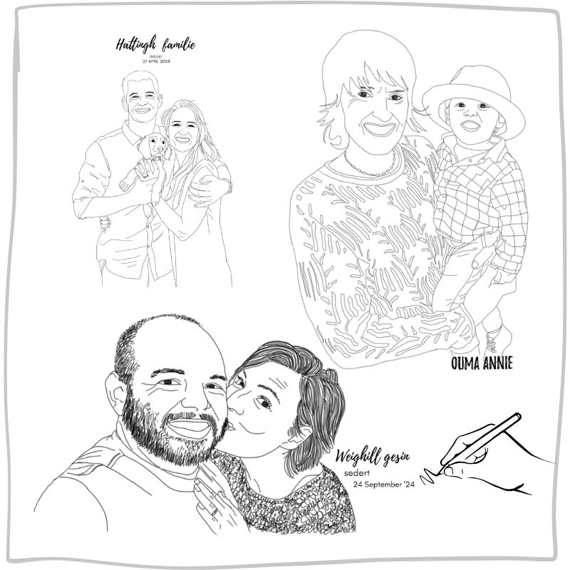 Annei Bruwer Moments: Personalised Digital Line Drawing Sketches - Voucher - Image 2